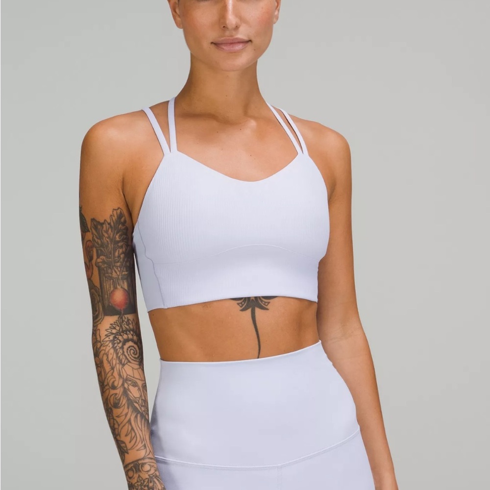 LULULEMON Pastel Blue Set (like a cloud bra/ align shorts)
